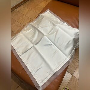 Luxury Ivory Satin & Sheer Organza Decorative Pillowcase | Ralph Lauren Style